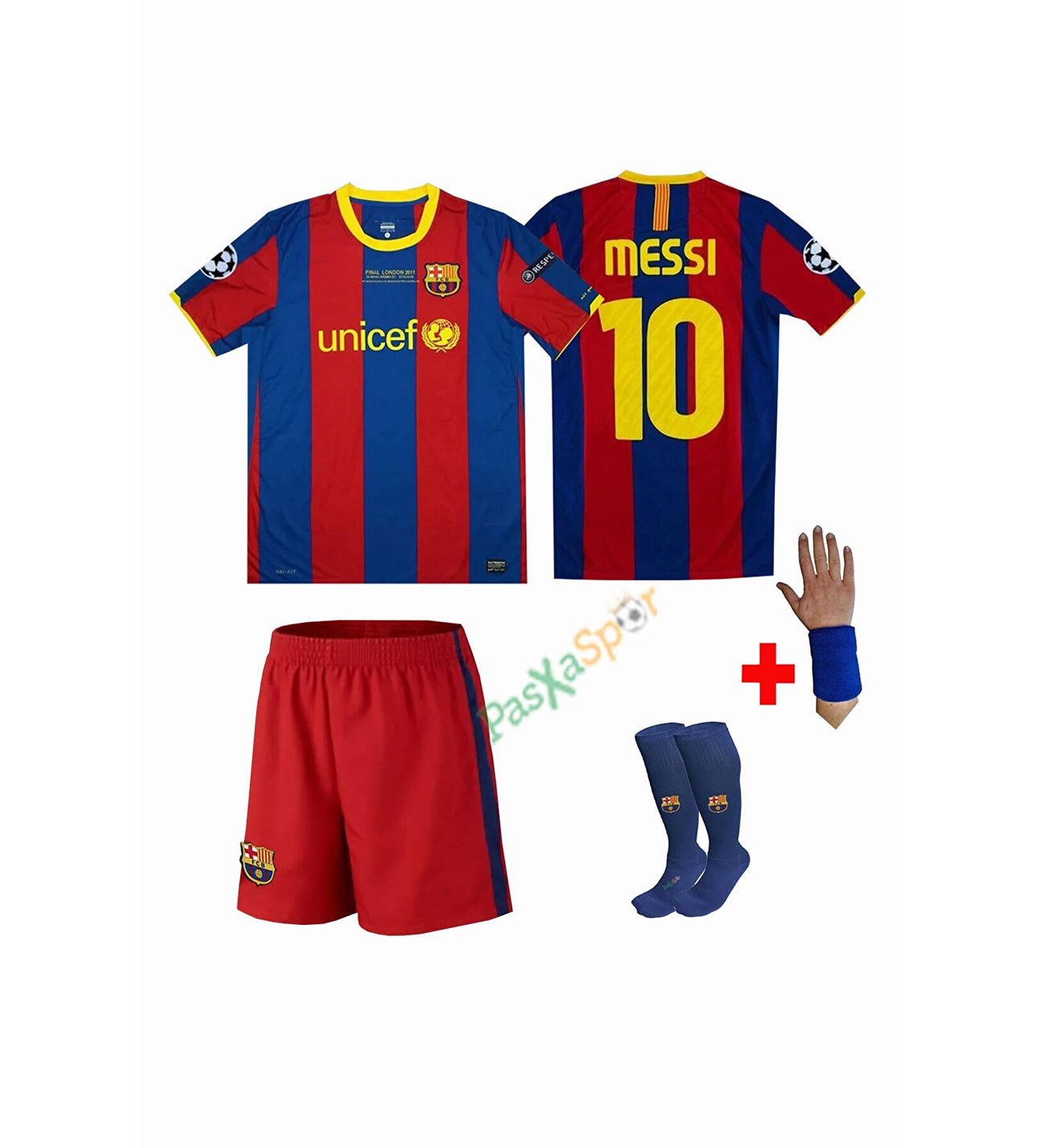 Barcelona 2010-11 Şampiyonlar Ligi Finali Messi Retro Çocuk