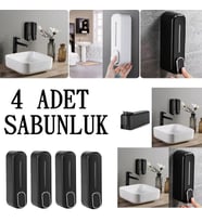 Yeni Nesil Duvara Monte Edilebilir Banyo 350ml Sabunluk Şampuan Sıvı Sabun Şişesi 4 Adet