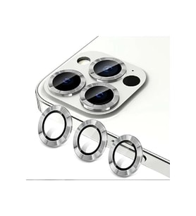 Iphone 13 Pro ve 13 Pro Max Silver Uyumlu Kamera Lens Koruyucu Cam
