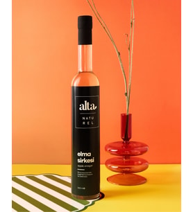 Organik Fermente Elma Sirkesi Katkısız Cam Şişe – 500 ml