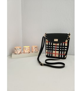 Burberry Desenli, Kanvas İşleme, El Yapımı, Çok renkli, Kadın Mini Çanta