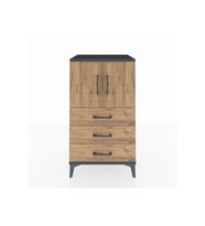 Hyperion Komodin 2 Raflı 3 Çekmeceli 2 Kapaklı 60x44x106 Antrasit-Çam