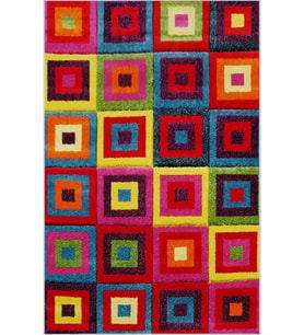 Eliana Home Baskılı, Yıkanabilir Kaymaz Taban Salon Halısı LNA0372 100x150 cm (Kırmızı)