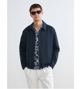 LCW Vision Lacivert Gabardin Rahat Kalıp Gömlek Yaka Erkek Ceket