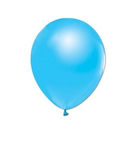 Balon Baskısız Metalik 10  Adet Mavi-