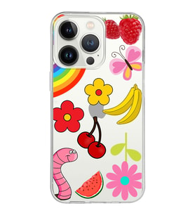 PrintiFy Apple  iPhone 13 Pro Max ile Uyumlu 1mm Slim Fit Water Color 5 Baskılı Şeffaf  Kılıf