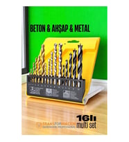 Modacar Matkap Ucu Seti- Beton Metal Ahşap Matkap Ucu Drill Bits Set 16 lı SET