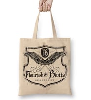 Harry Potter Flourish And Blotts Bez Çanta Uzun Saplı