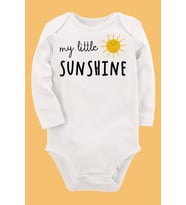 Organik Baskılı Pamuklu Unisex Bebek Body UZUNE153