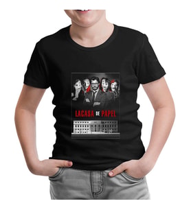 La Casa De Papel - Team Siyah Çocuk Tshirt