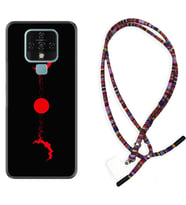 Tecno Camon 16 18P Pova Kılıf Boyun Asklı Rasta Silikon Red Moon 1710