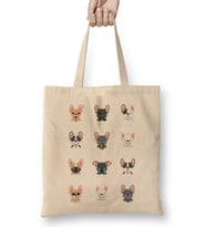 French Bulldog Emoji 01 Bez Çanta Uzun Saplı