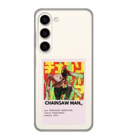 Samsung Galaxy S23 Uyumlu Chainsaw Man Anime Desenli Şeffaf Telefon Kılıfı