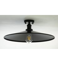 RİOLİGHT RETRO,RUSTİK11,VİNTAGE SİYAH BAŞLIK 1XE27 DUYLU METAL PLOFONYER AVİZE ŞAPKA ÇAPI:38CM