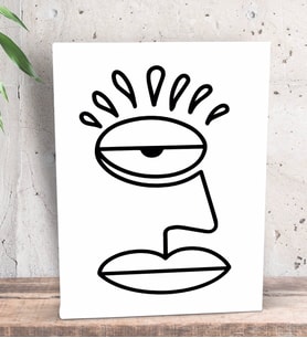 BK Gift Picasso Style Tasarımlı Dekoratif Mini Kanvas Tablo 15x20cm-2