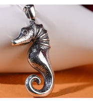 Gümüş Denizatı Kolye 925 Ayar Gümüş Deniz Atı Figürlü Unisex Kolye