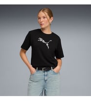PUMA Essential Graphic Animal Siyah Pamuklu Kadın Spor Tişört - 691821 01
