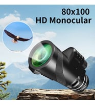 TechTic 80x100 Taşınabilir Monoküler Dürbün Teleskop Uzun Menzilli Tek Göz Dürbün Avcılık Spor Kamp