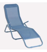 Katlanabilir Mavi Şezlong 136 x 61 x 102 cm