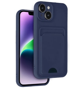 Newface Apple iPhone 14 Kılıf Kelvin Kartvizitli Silikon - Lacivert