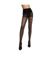 PENTİ CLASSY LEOPARD SİYAH S/M DESENLİ KÜLOTLU ÇORAP