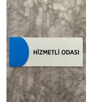 Ortaokula Uygun Renk Hizmetli Odası Uyarı ve Yön Levhası