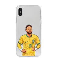 Iphone X ve XS Uyumlu Neymar Da Silva Tasarımlı Şeffaf Telefon Kılıfı