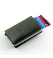 Ancora Leather Hakiki Deri Crazy Mekanizmalı Cüzdan Yeşil