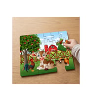 Çiftlikteki Sevimli Hayvanlar Tasarımlı 24 Parça Ahşap Çocuk Puzzle MPK0158