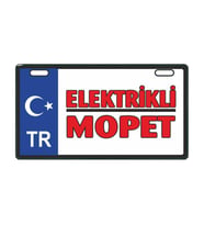 MAVİ ELEKTRİKLİ MOPET E-BİKE PLAKALIK