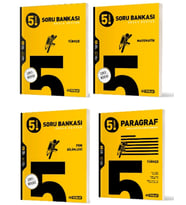 HIZ YAYINLARI 5. SINIF TÜRKÇE + MATEMATİK + FEN BİLİMLERİ + PARAGRAF SORU BANKASI