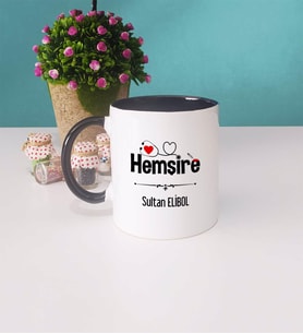 Hemşire Kupa Bardak Siyah