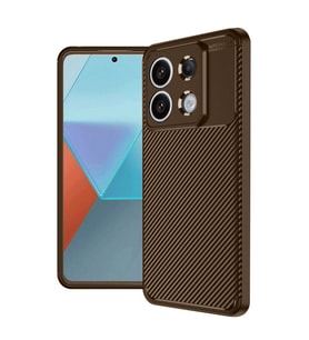 Xiaomi Redmi Note 13 Pro 4g Kılıf Auto Focus Karbon Kapak - Kahverengi