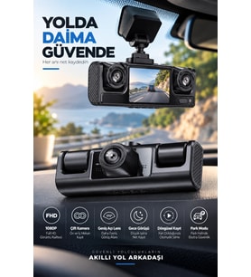 Çift Kameralı 1080P Full HD Araç Kayıt Kamerası