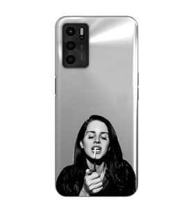 Oppo A16 Uyumlu Lana Del Rey Desenli Şeffaf Telefon Kılıfı