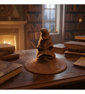 Riva Self Harry Potter Seçmen Şapka (Sorting Hat) Dekoratif Masaüstü Biblo - 3D Tasarım (Kahverengi)