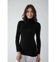 Vivaldi Kadın Sİyah Uzun Kol Balıkçı Body Likralı 353