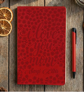 Kişiye Özel Anneye Hediye Defter Anneler Günü Hediyesi (Kırmızı)