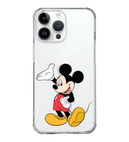 Apple iPhone 14 Pro Max Uyumlu Köşe Korumalı Antişok Kapak Mickey Mouse Tasarımlı Şeffaf  Kılıf