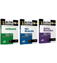 ALTIN KARMA YAYINLARI AYT MATEMATİK+FEN BİLİMLEİ + SOSYAL BİLİMLER 2 40'LI DENEME