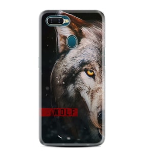 Oppo A5S A15 A16 A54 A55 A73 A74 Kılıf Desemli Silikon Wolf Eyes 1758