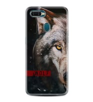 Oppo A5S A15 A16 A54 A55 A73 A74 Kılıf Desemli Silikon Wolf Eyes 1758