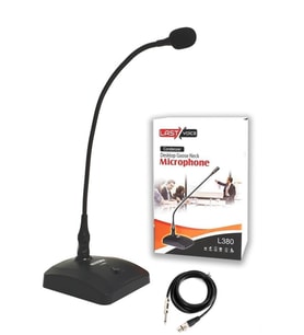 Lastvoice L-380 Profesyonel Masa Mikrofon ( Işıklı Kürsü Mikrofon ) (Siyah)