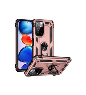 Xiaomi Redmi Note 11 Pro Plus 5g Kılıf Sofya Yüzüklü Silikon Kapak - Rose