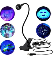 Powermaster USB Esnek Masa Lambası Ultra Viole Işık Uv Mavi Işık Para Kontrol