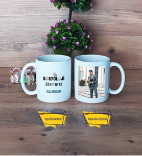 Sosyoloji Öğretmeni Kupa Bardak Beyaz Fotoğraflı Öğretmenler Günü Hediyesi