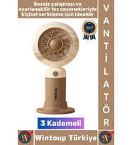 #Vantilatör Sessiz Yoğun Üflemeli 3 Kademeli Stantlı Ayarlanabilir Şarjlı Mini El Fanı Vantilatör