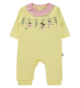 Civil Baby Çiçek Baskılı 3-18 Ay Tulum - Sarı