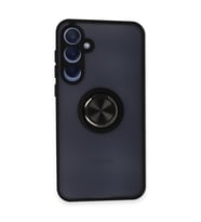 Samsung Galaxy A25 5g Kılıf Montreal Yüzüklü Silikon Kapak - Siyah