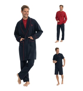U.S. Polo Assn. Erkek Çeyizlik 5'li Pijama Takım (Lacivert)